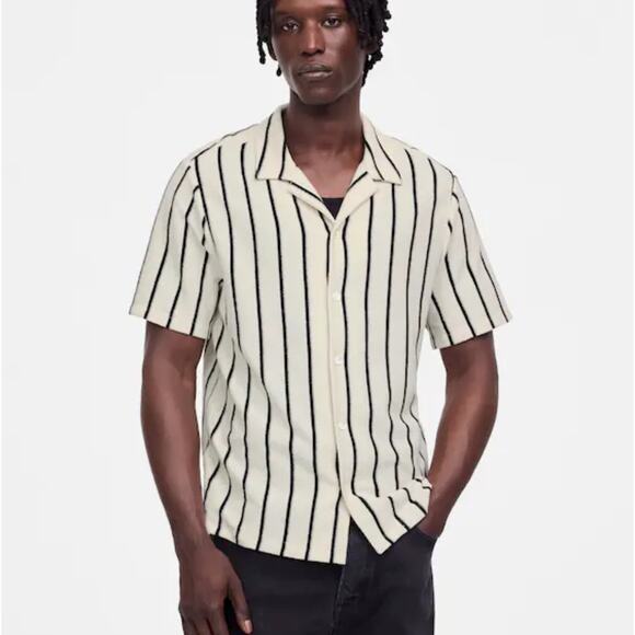 Madewell Other - NWT Madewell The Textured Knit Camp-Collar Shirt In Vintage Ivory Size Small